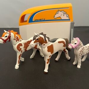 Playmobil horse trailer and horses